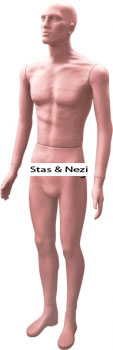 Mannequin tan plastic man