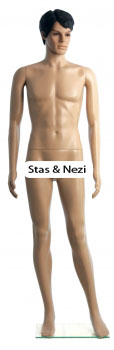 Plastic mannequin man with M1 staklenastoyka
