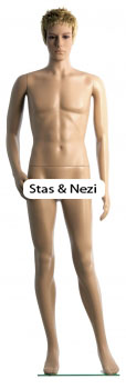 Plastic mannequin male with M2 staklenastoyka